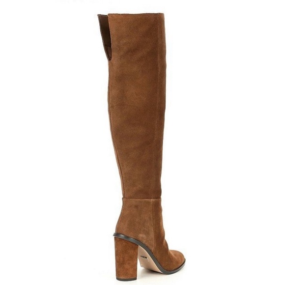 NWOB Gianni Bini Over the Knee Leather Suede Boots w Block Chunky Heel - Picture 5 of 15